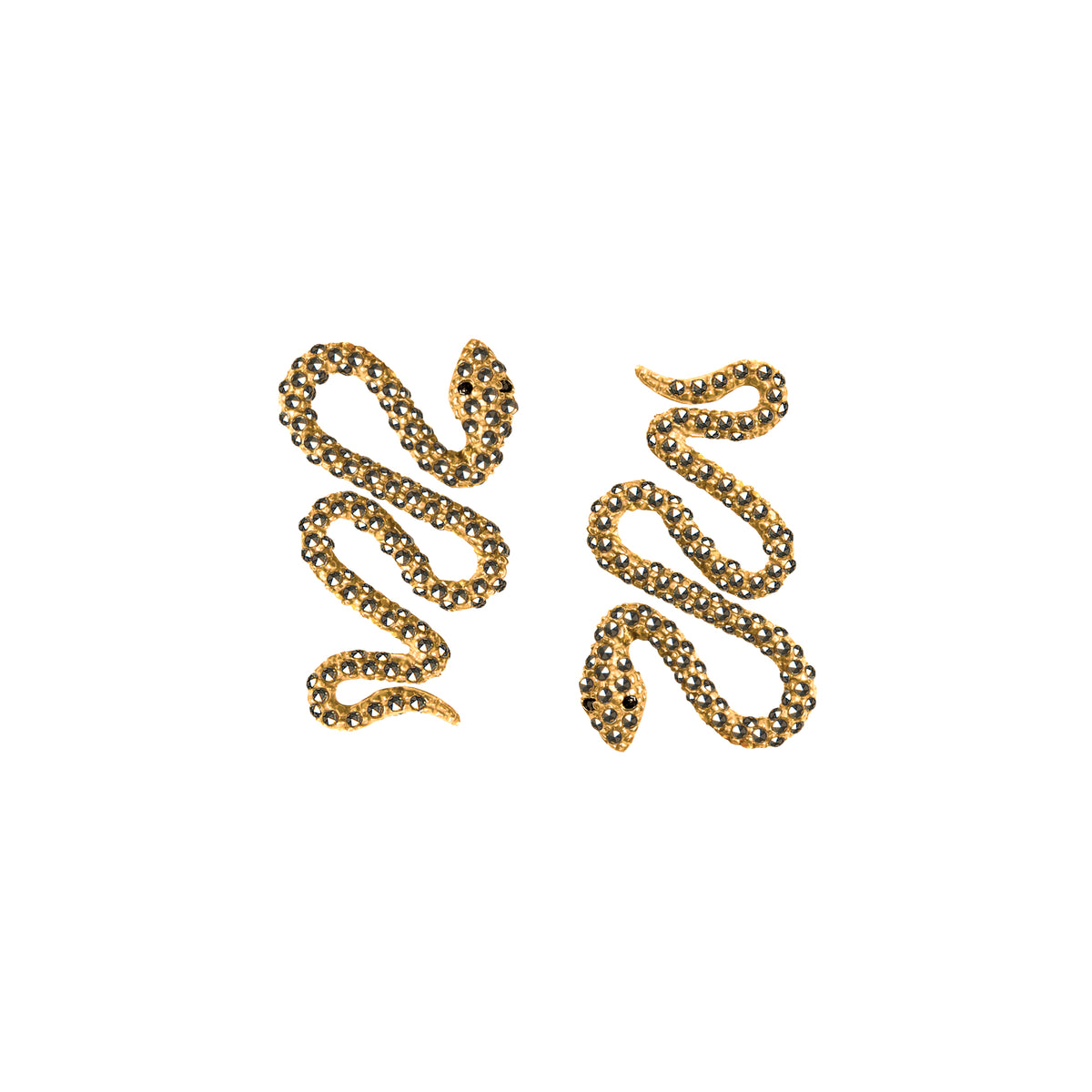 Arete Vibora Espiral Gold