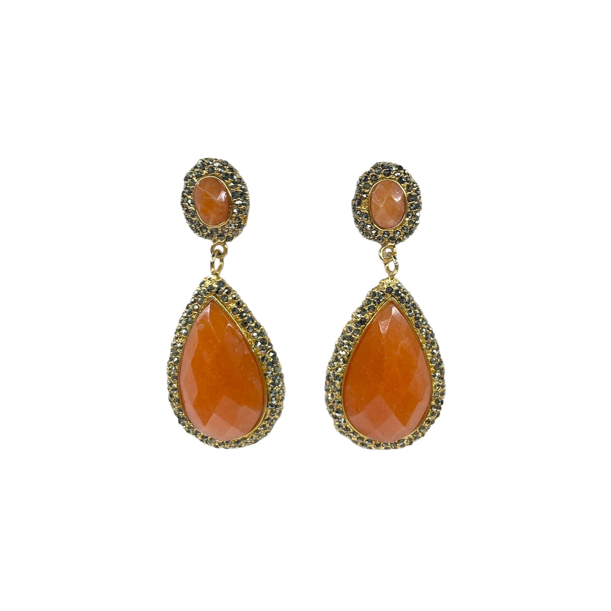ARETE LETICIA RODACROSITA GOLD Aretes de Joyería Regina Castillo