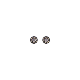 Arete Corona de plata no desmontable Broqueles de Joyería Regina Castillo