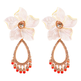 Camellia flower earring II