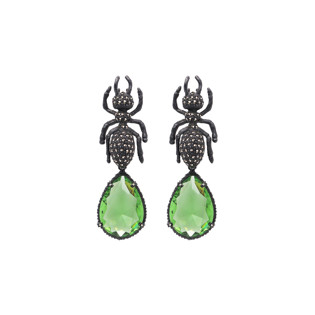 COMBO HORMIGA ATTA PAV CON DROP CLÁSICO VERDE, AMARILLO Y ÁMBAR Arete + Drop de Joyería Regina Castillo