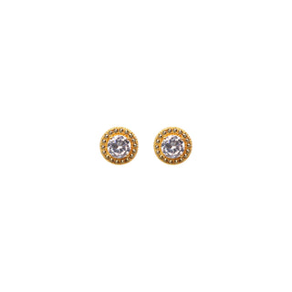 ARETE SOLITAIRE CROWN GOLD Broqueles de Joyería Regina Castillo