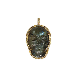 LABRADORITE SKULL PENDANT