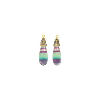 Drop calabazo fluorita con pátina grisáceo Drops de Joyería Regina Castillo