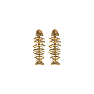 ARETE ESQUELETON GOLD Aretes de Joyería Regina Castillo