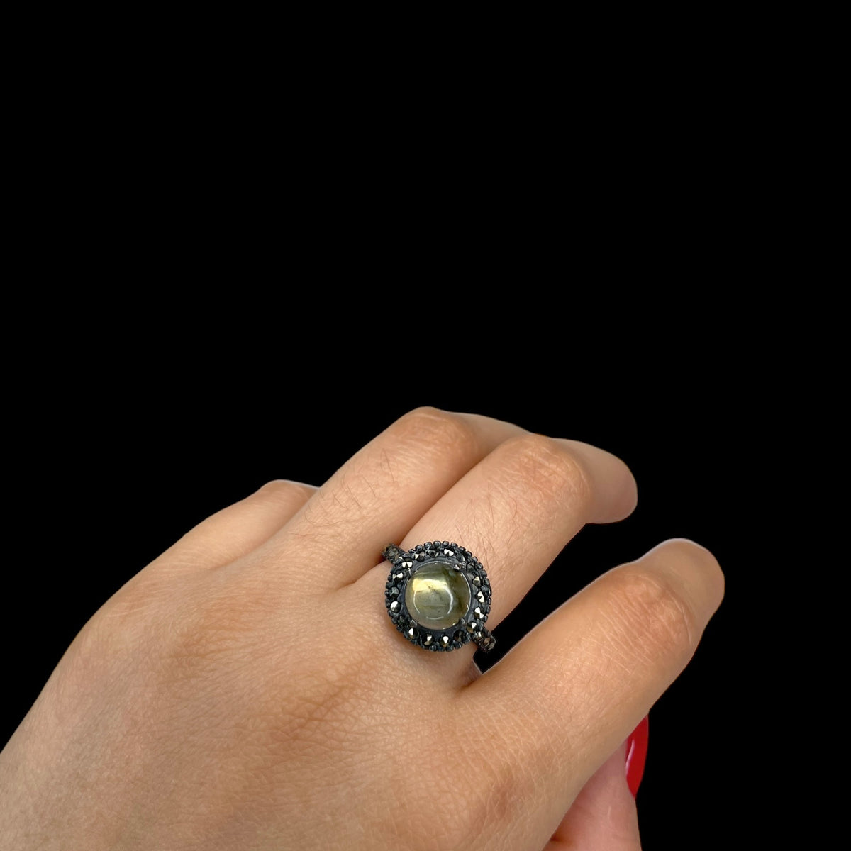 Anillo Corona Gris Pav Anillos de Joyería Regina Castillo