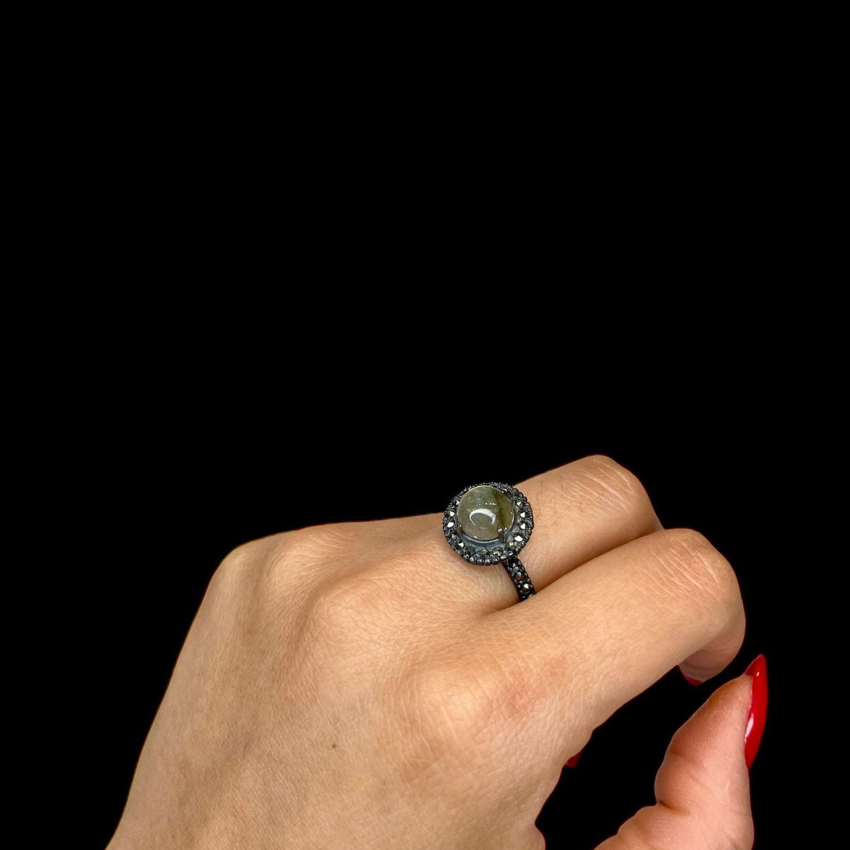 Anillo Corona Gris Pav Anillos de Joyería Regina Castillo