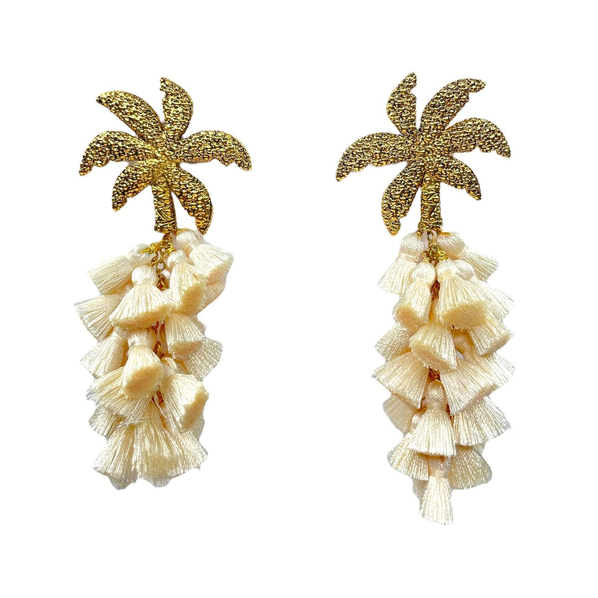 ARETE PALMERA COCO Aretes de Joyería Regina Castillo