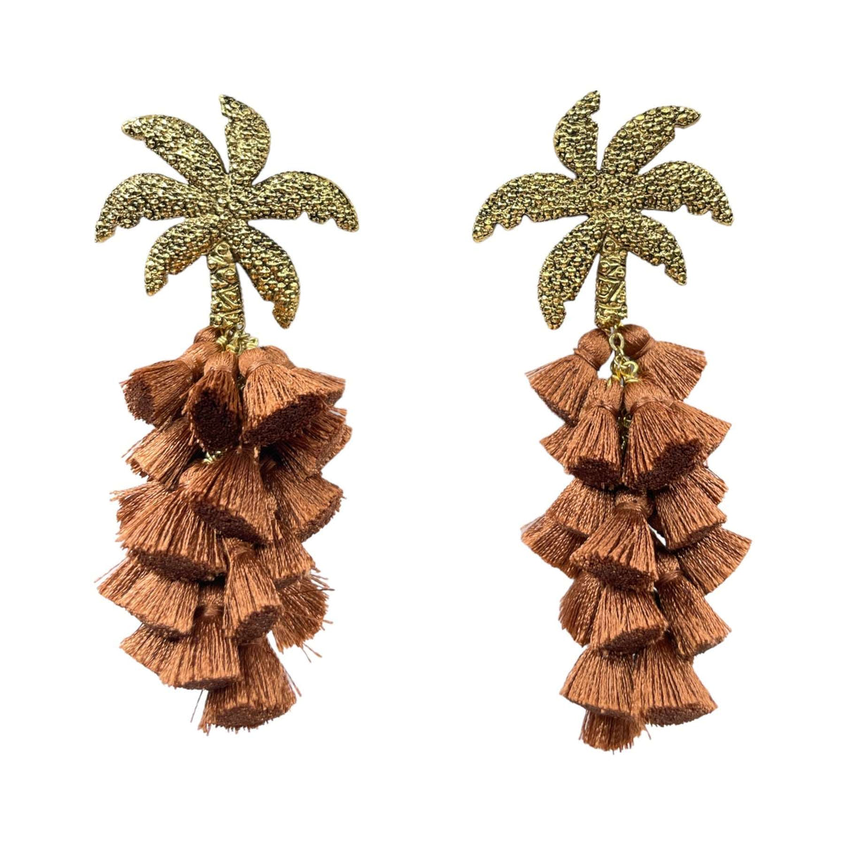 ARETE PALMERA COCO Aretes de Joyería Regina Castillo