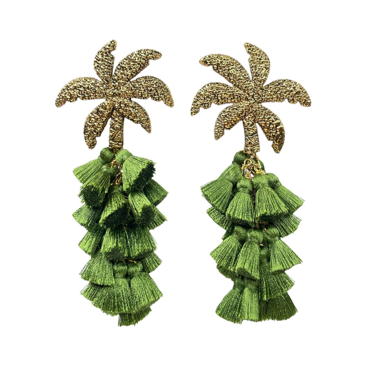 ARETE PALMERA COCO Aretes de Joyería Regina Castillo