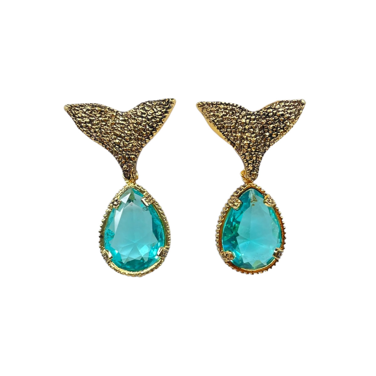 ARETE BUGS COLA DE BALLENA GOLD Aretes con Drop (No desmontable) de Joyería Regina Castillo
