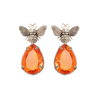 Arete Abeja I Clásico Vintage + Drop Clásico I Vintage Arete + Drop de Joyería Regina Castillo