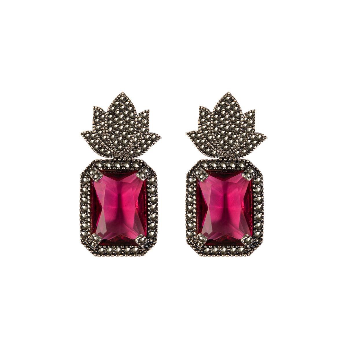 Maguey Clásico con Drop Baguette II Arete + Drop de Joyería Regina Castillo