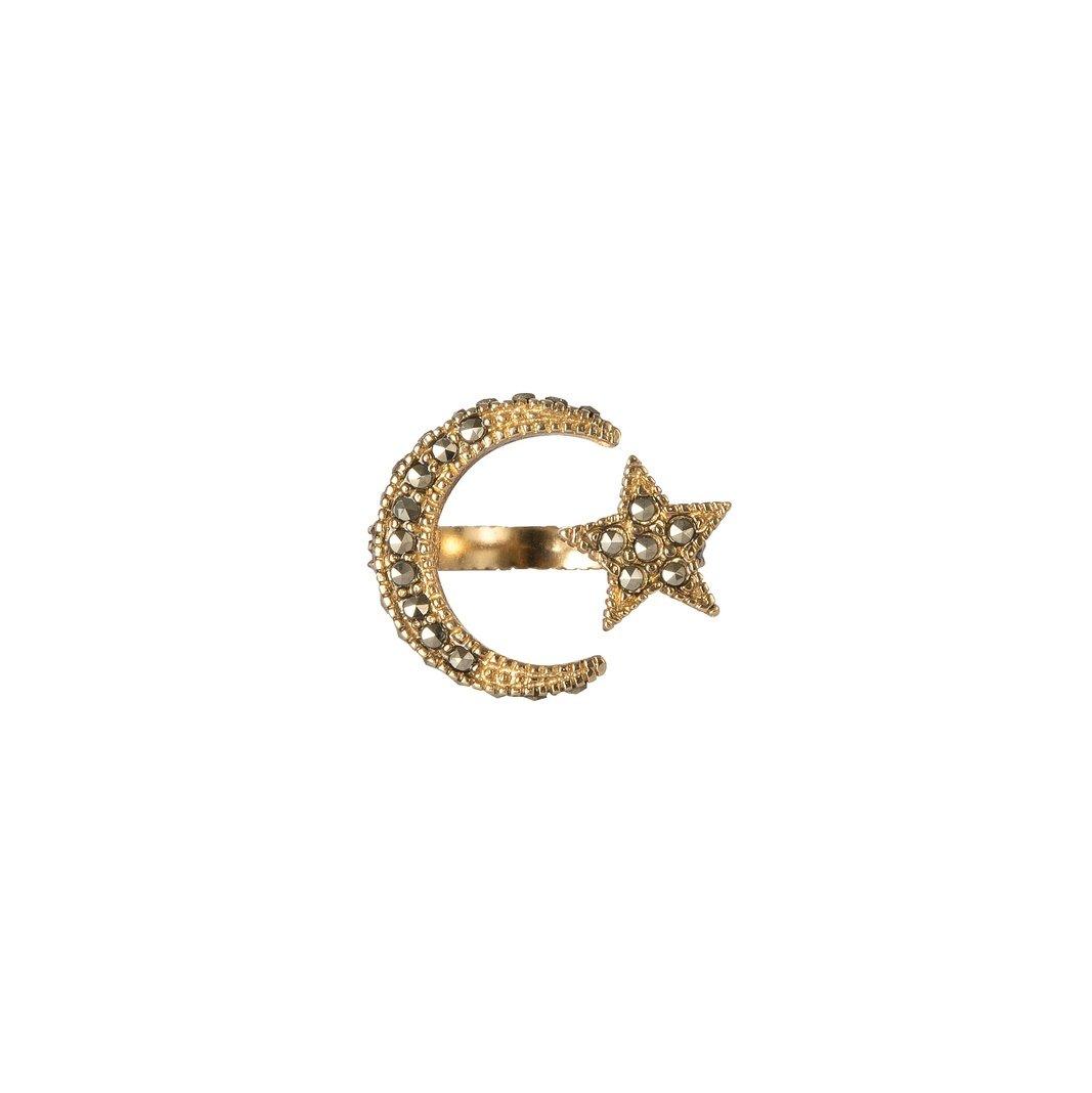 Anillo Acrux de plata con baño de oro Anillos de Joyería Regina Castillo
