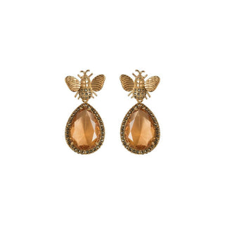 Arete Abeja I + Drop Clásico de plata desmontables Arete + Drop de Joyería Regina Castillo