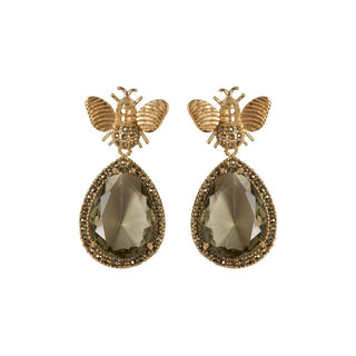 Arete Abeja I + Drop Jan jumbo de plata desmontables Arete + Drop de Joyería Regina Castillo