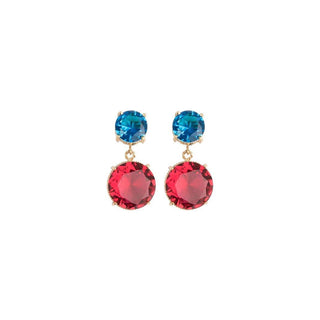 Arete Bicolor de plata (No Desmontable) Broqueles de Joyería Regina Castillo