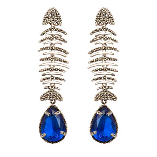 Arete Esqueleto Clásico Vintage + Drop Clásico II Vintage Arete + Drop de Joyería Regina Castillo