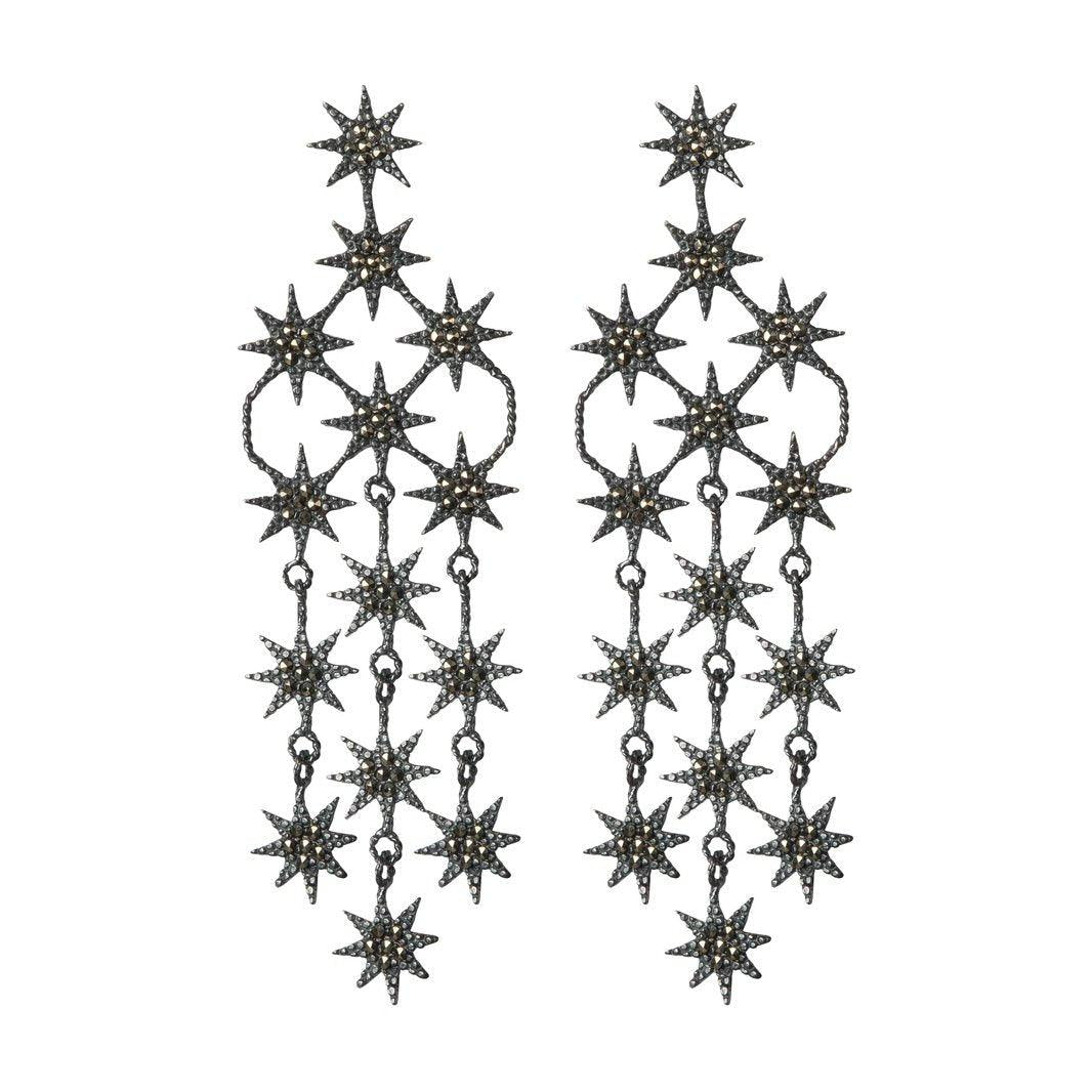 Arete bellatrix de plata (No Desmontable) Aretes de Joyería Regina Castillo
