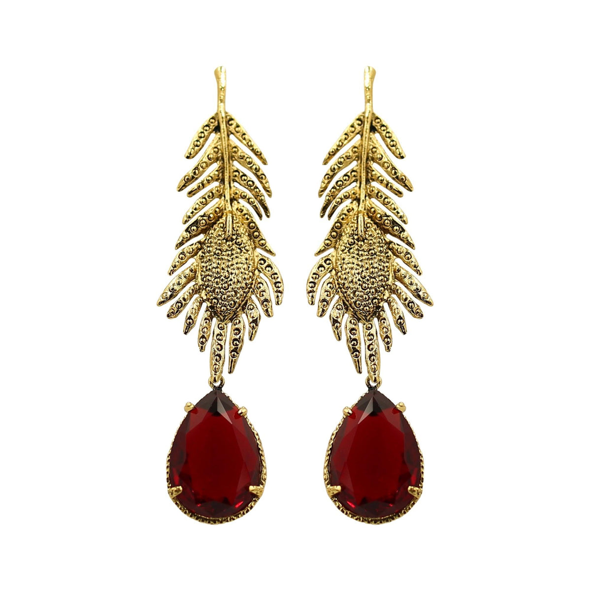 Arete bugs hoja ulva Aretes con Drop (No desmontable) de Joyería Regina Castillo