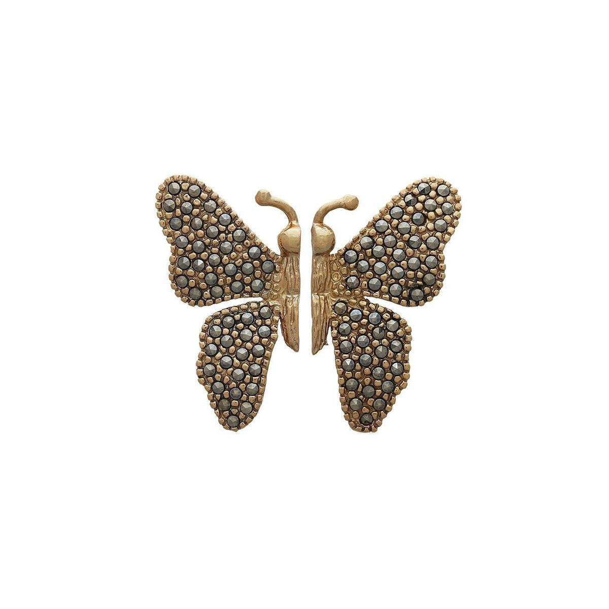 Arete mariposa Katie Gold personalizable Arete Base de Joyería Regina Castillo