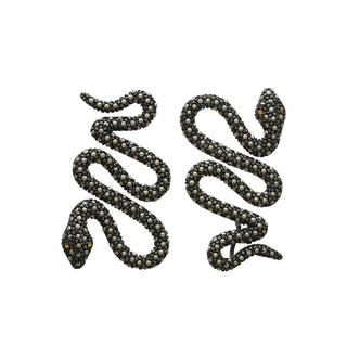 Arete víbora espiral XL Aretes de Joyería Regina Castillo