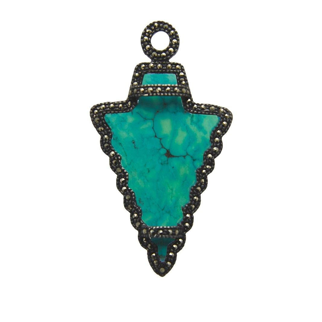 Dije arrow turquesa Dijes y Broches de Joyería Regina Castillo
