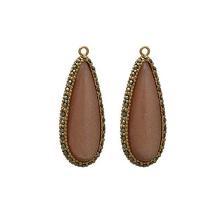 Drop Plany piedra luna con baño de oro Drops de Joyería Regina Castillo