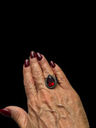 Anillo Drop Pav Escarlata Anillos de Joyería Regina Castillo