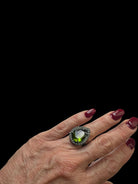 Anillo Drop Pav Verde Anillos de Joyería Regina Castillo