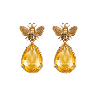 Arete Bee + Drop Clasico Gold