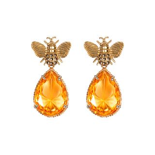 Arete Bee + Drop Clasico Gold