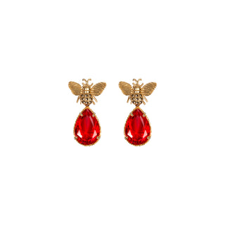 Arete Bee + Drop Clasico Gold
