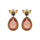 Arete Abeja I + Drop Jan jumbo de plata desmontables Arete + Drop de Joyería Regina Castillo