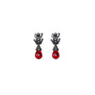 COMBO ARETE RANA PAV + DROP CLÁSICO CH AMBAR, DROP CHRYS PAV, DROP BRIOLETTE PAV ROJO Arete + Drop de Joyería Regina Castillo