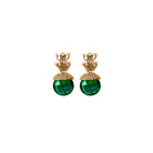 COMBO ARETES RANAS GOLD + DROP CLÁSICO CH ROJO, DROP FUT GDE VERDE, DROP HATTY CH AMARILLO Arete + Drop de Joyería Regina Castillo