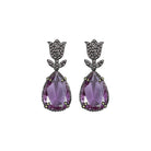 COMBO Tulip Pav Drop Clásico ámbar y morado y Drop square (LIMITED) Arete + Drop de Joyería Regina Castillo