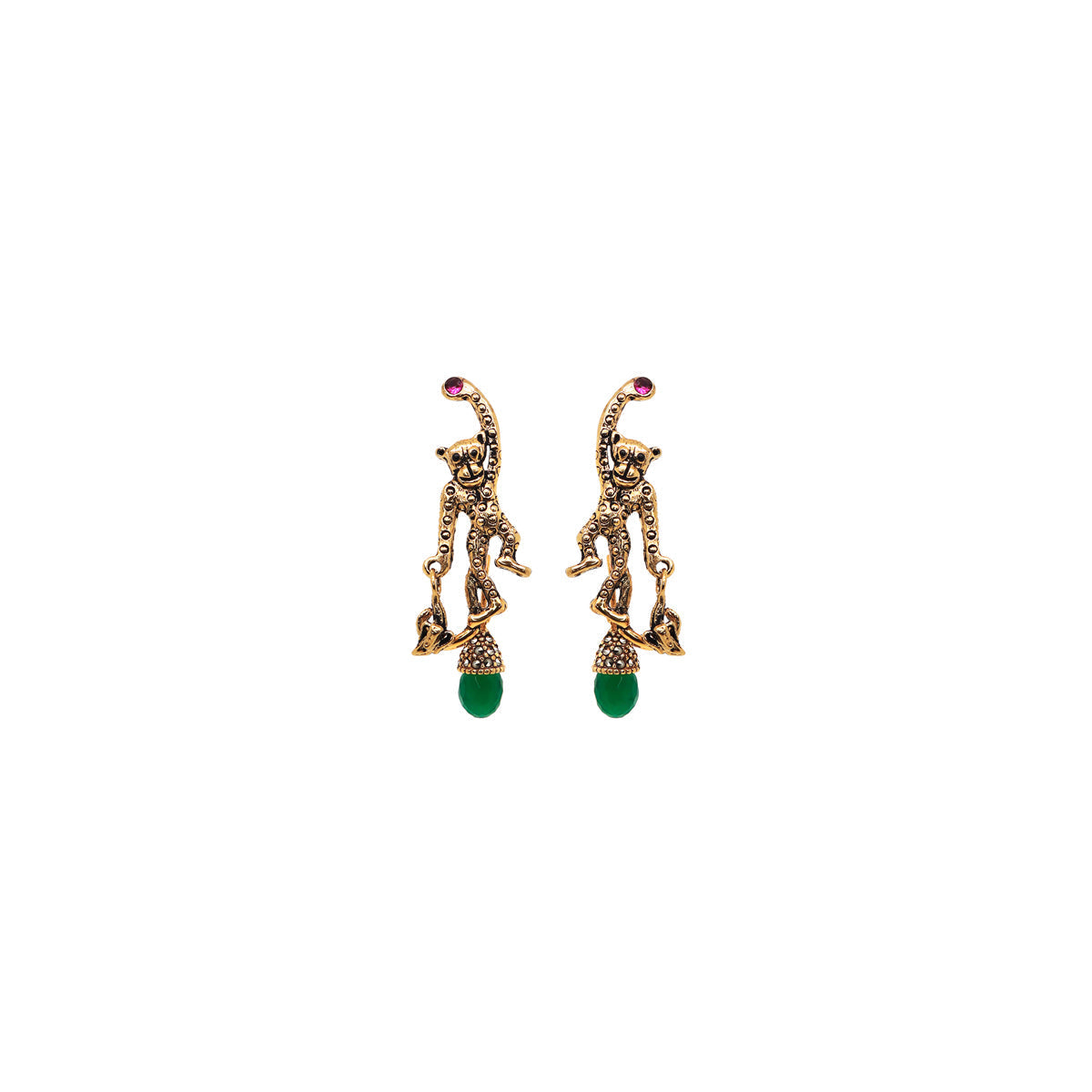 COMBO CHANGO CON DROP ABANICO, BAGUETTE. AGATA AZUL Y BRIOLETTE GOLD Arete + Drop de Joyería Regina Castillo