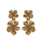 Arete Flores Bi Catha Vintage I Aretes con Drop (No desmontable) de Joyería Regina Castillo