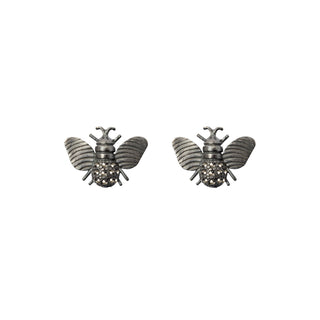 Arete Abeja Plateado (personalizable)