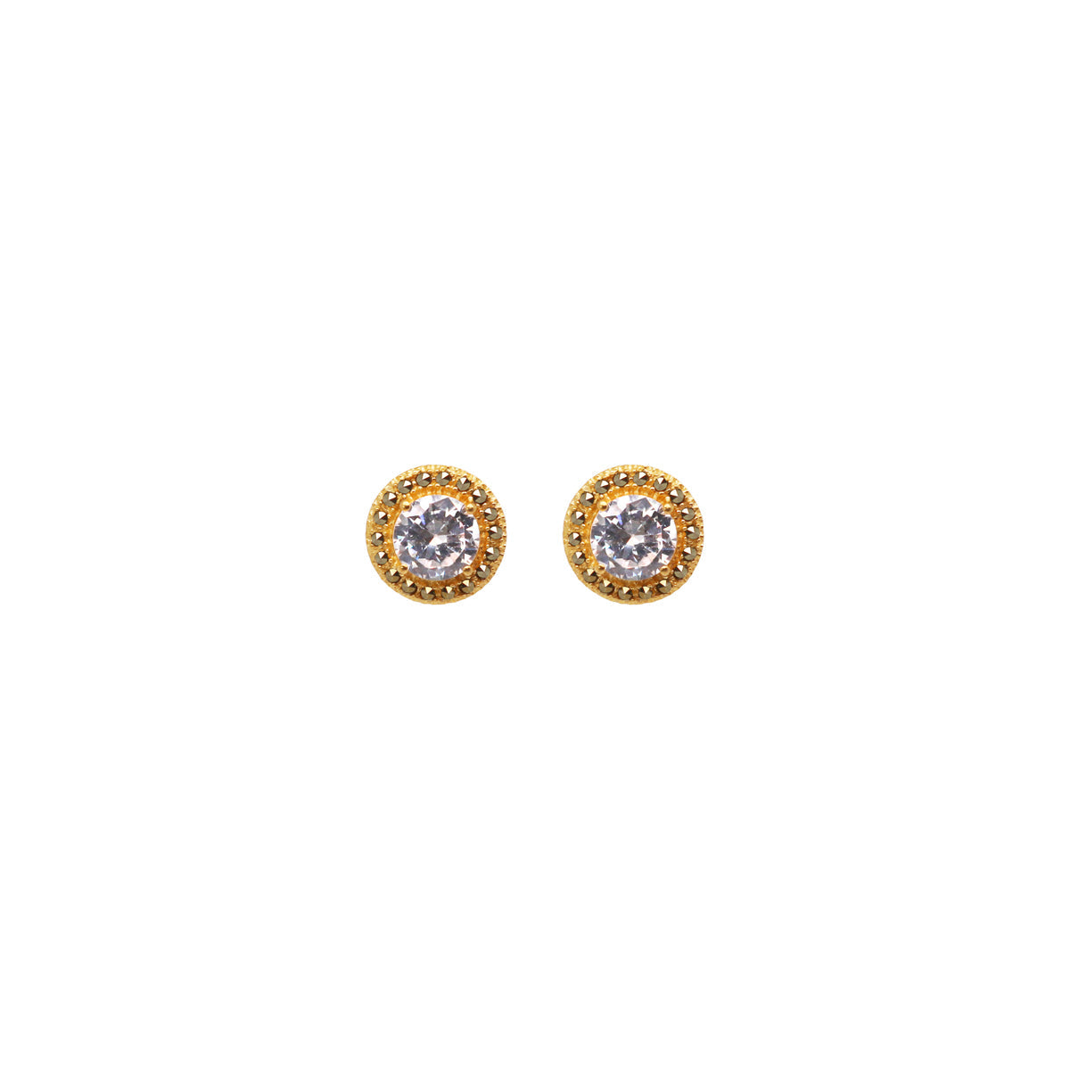 ARETE SOLITAIRE CROWN GOLD Broqueles de Joyería Regina Castillo