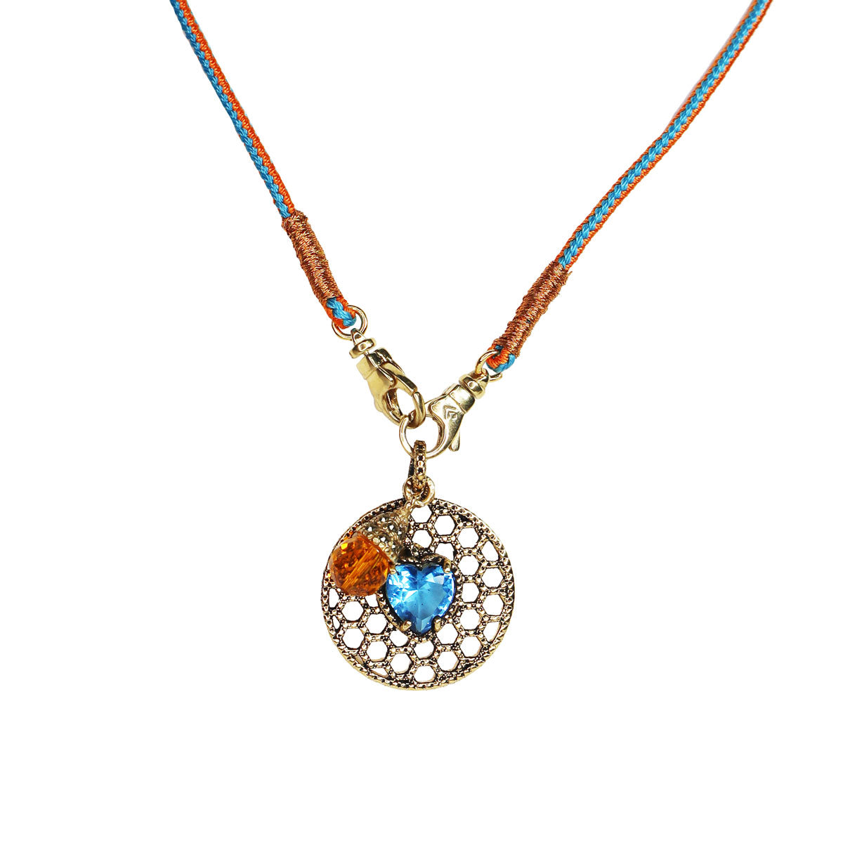 COLLAR HILO TEJIDO + DIJE CORAZÓN Collares de Joyería Regina Castillo