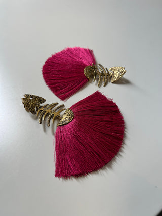 Bugs Skeleton Fish Earring