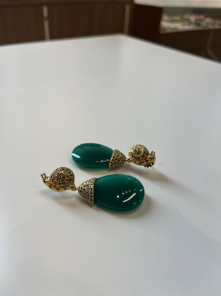 Gold siphon snail earring + Detachable drop hatty gold