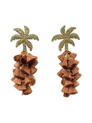 ARETE PALMERA COCO Aretes de Joyería Regina Castillo