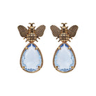 Arete bugs abeja azul bebé Aretes con Drop (No desmontable) de Joyería Regina Castillo