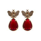Arete bugs abeja rojo Aretes con Drop (No desmontable) de Joyería Regina Castillo
