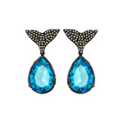 Arete ballena + Drop clásico I Azul Pursia Arete + Drop de Joyería Regina Castillo