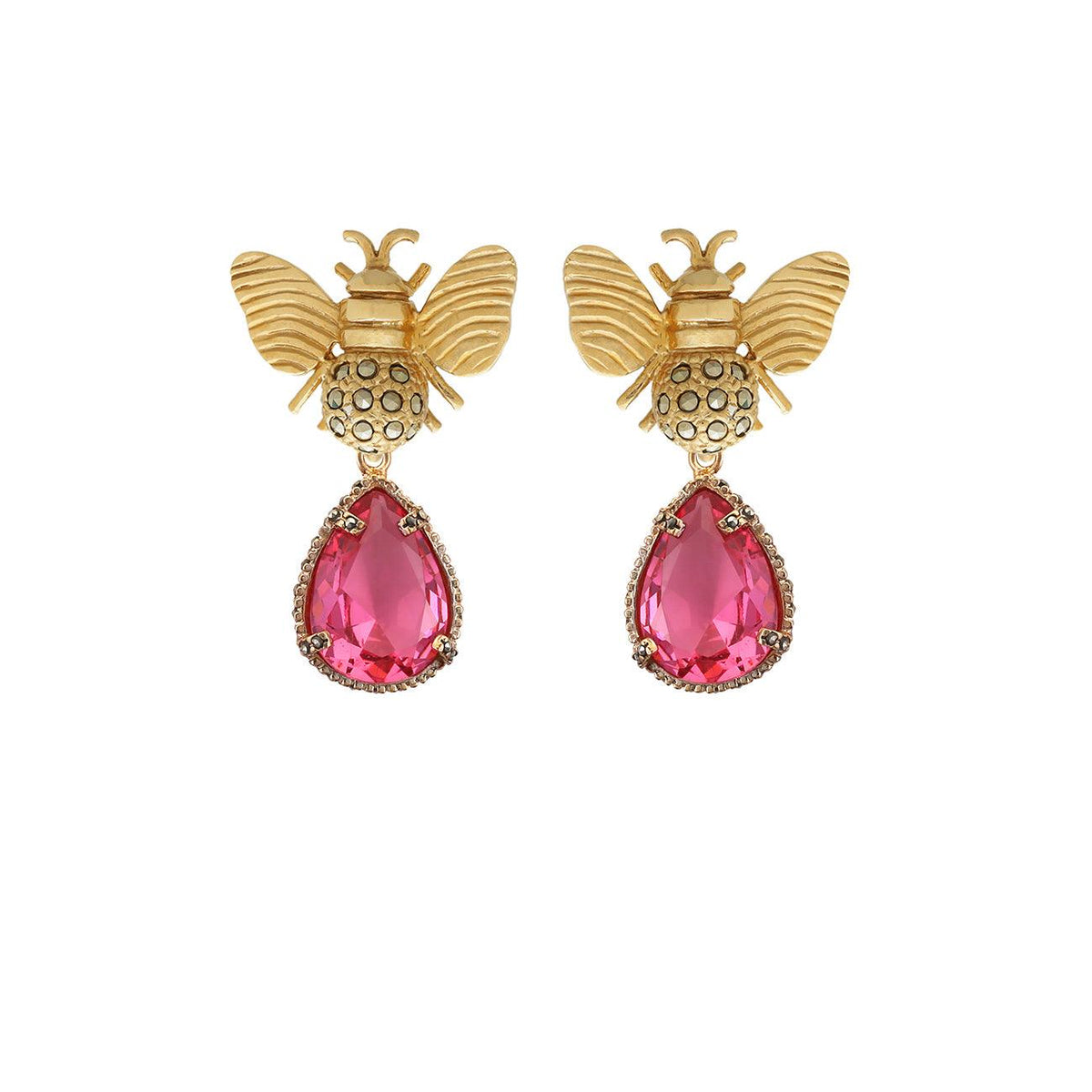 Arete Abeja I + Drop Clásico de plata desmontables Arete + Drop de Joyería Regina Castillo