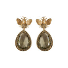 Arete Abeja I + Drop Jan jumbo de plata desmontables Arete + Drop de Joyería Regina Castillo